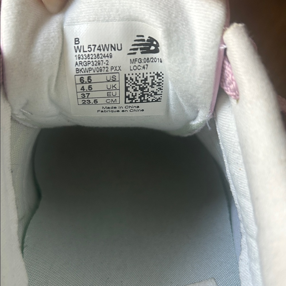 New Balance 574 Pink "Rose Quartz love" colorway with ENCAP midsole size 6.5 - Picture 10 of 10